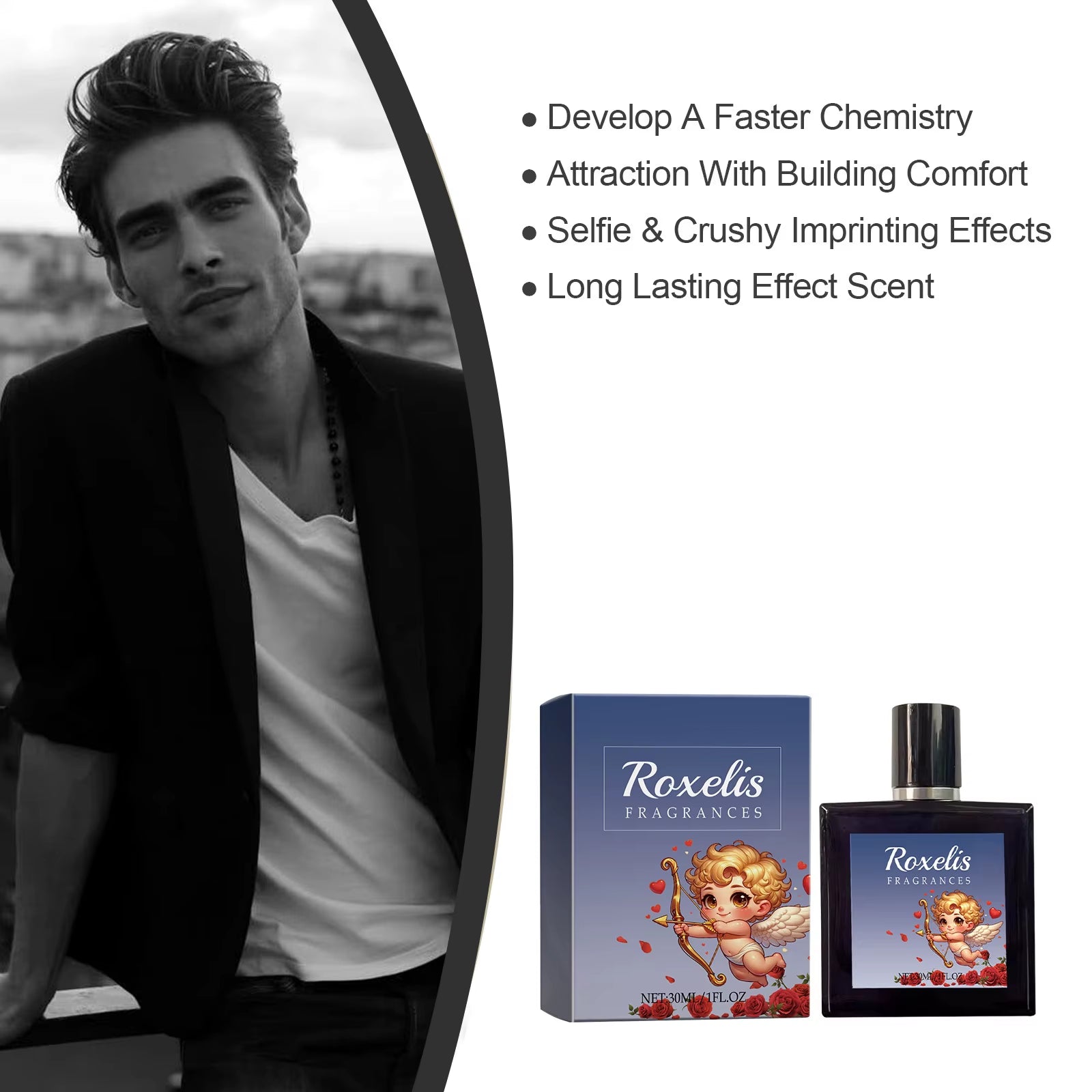 30Ml Cupid Cologne Perfume Men Body Refreshing Relaxing Pheromone Flirting Long Lasting Fragrance Dating Gentleman Scent