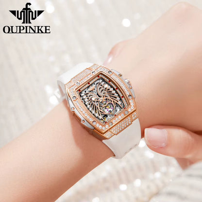 3225 Women'S Watch Luxury Imported Automatic Mechanical Watch Elegant Skeleton Butterfly Design Waterproof Women Watch