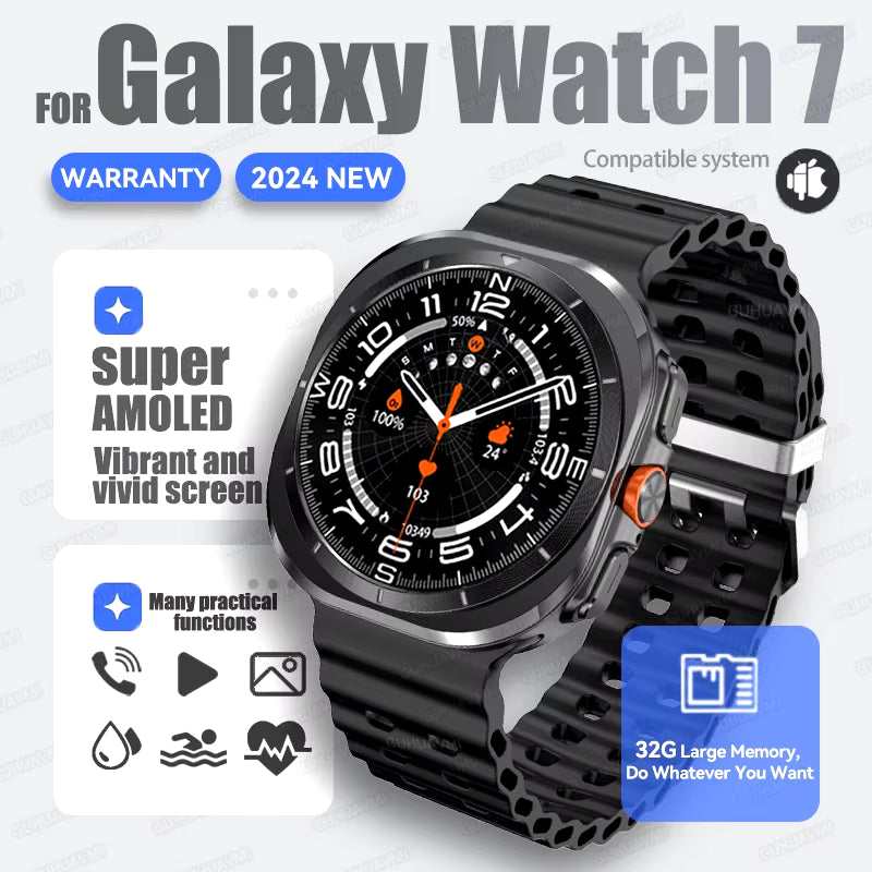 DT Watch Ultra 47Mm 32Gb Memory Local Music Bluetooth Call Compass 3D Menu Bluetooth Smart Watch for Samsung for Men Women 2024