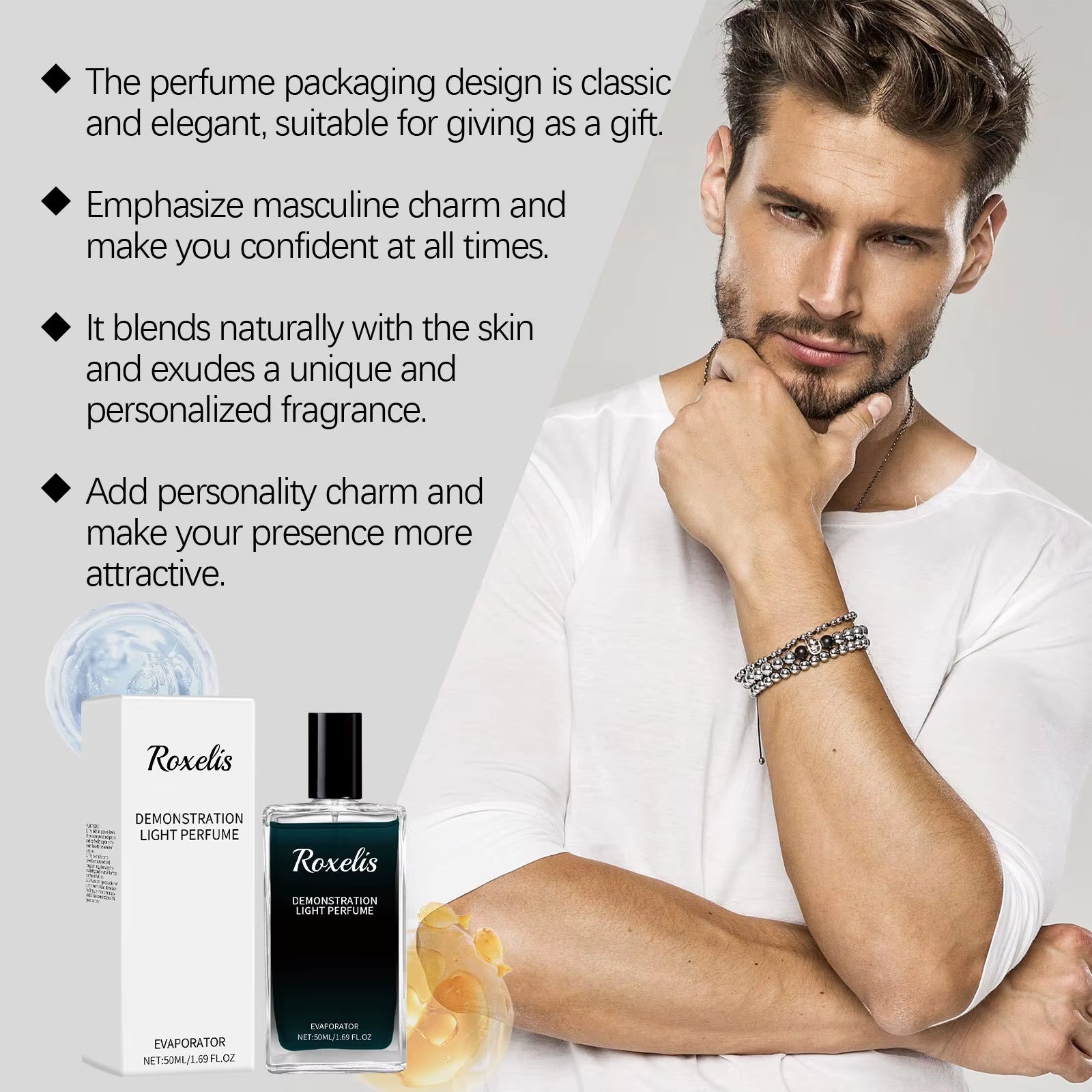 50Ml Men Cologne Charming Perfume Lasting Pheromone Natural Fresh Scent Deodorant Dating Attract Flirting Perfume Spray