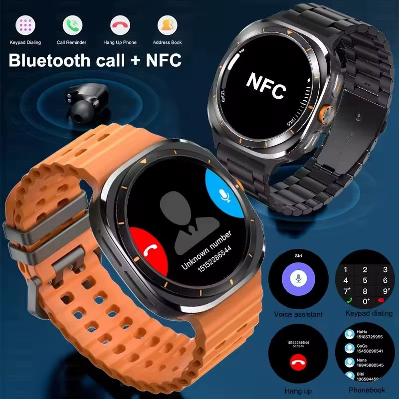 DT Watch Ultra 47Mm 32Gb Memory Local Music Bluetooth Call Compass 3D Menu Bluetooth Smart Watch for Samsung for Men Women 2024