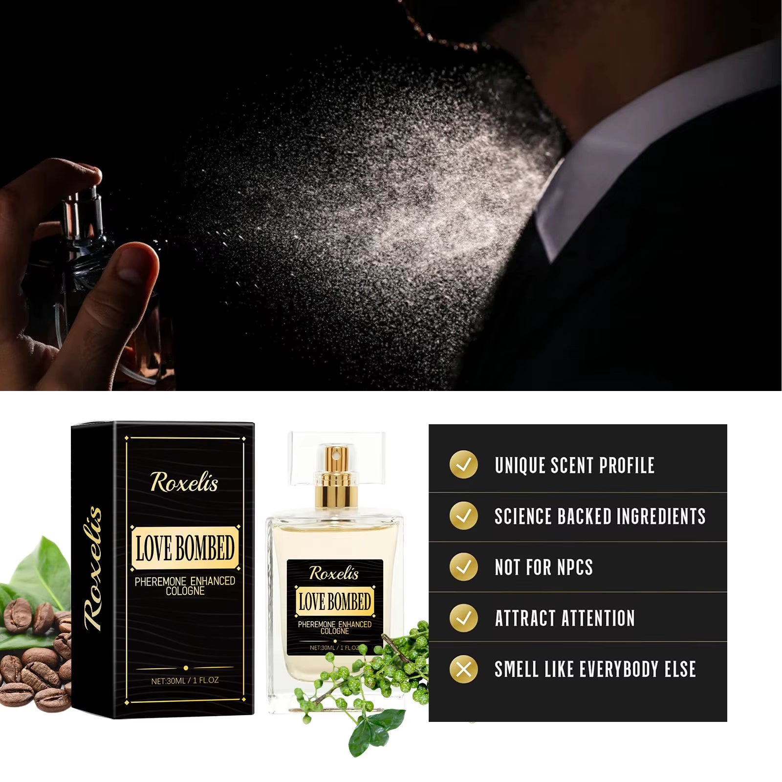 30Ml Lasting Pheromone Perfume Men Cologne Fragrance Spray Business Gentleman Fresh Charm Flirting Scent Dating Perfume