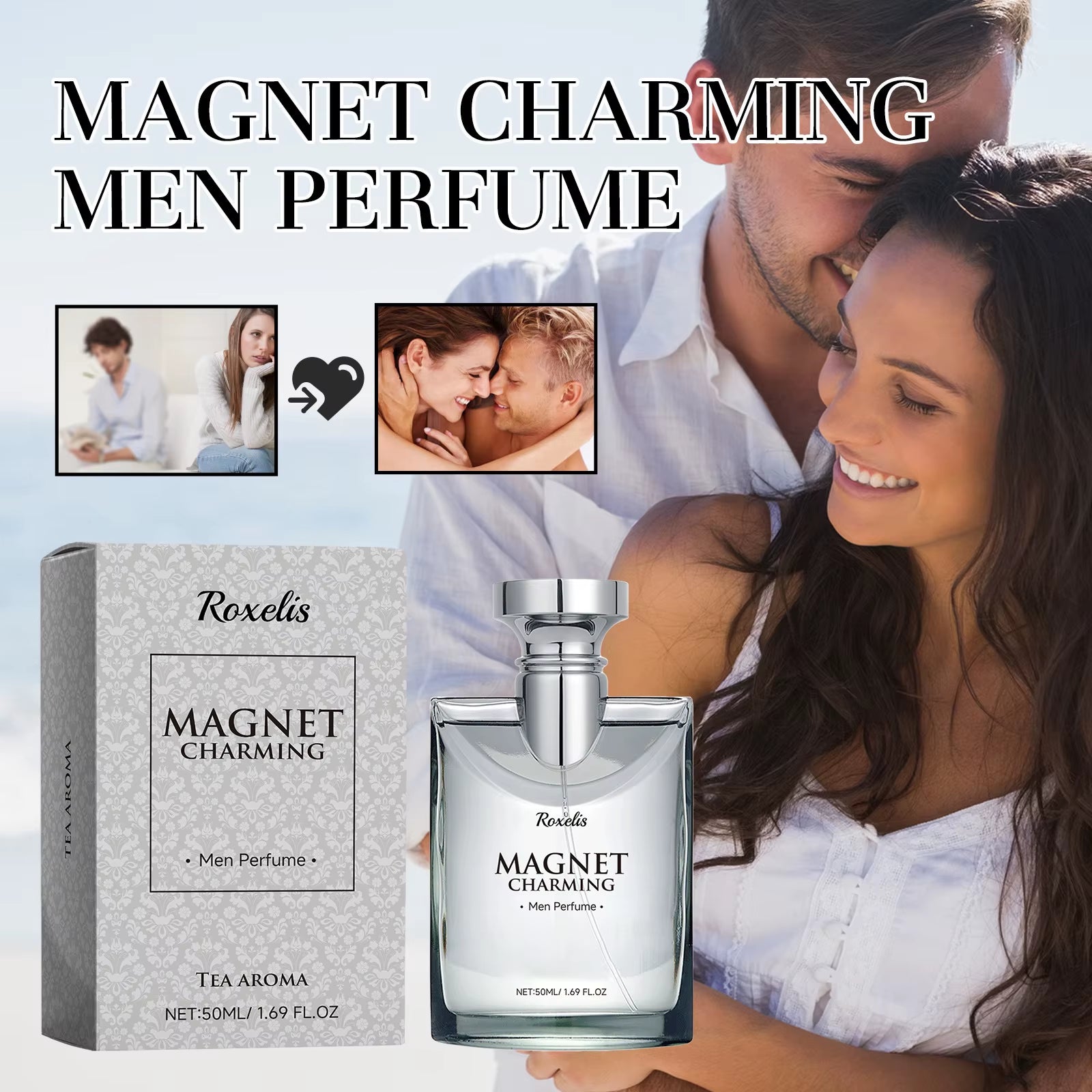 50Ml Magnet Charming Men Perfume Tea Aroma Lasting Fragrance Pheromone Dating Bussiness Flirting Glamour Release Perfume