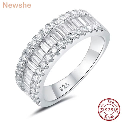 D Color Moissanite Rings for Women Half Eternity Band 925 Sterling Silver Wedding Engagement Stunning Jewelry Ring