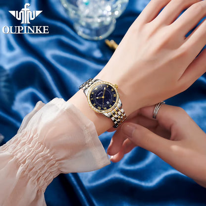 3203 Women Fully Automatic Mechanical Watch Luxury Diamond Waterproof Starry Sky Dial Gift Original Women Watch Reloj