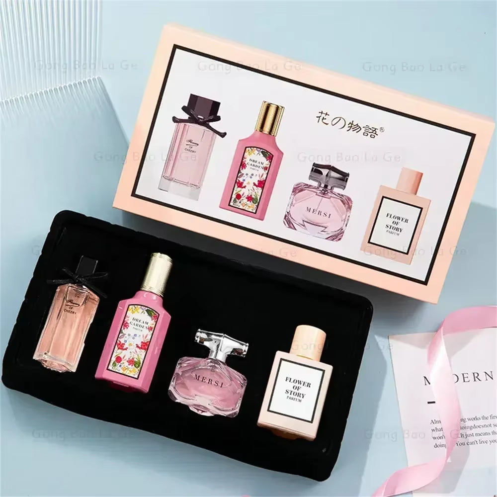 Floral Scent Gift Box 110Ml Four Piece Set Women Духи Fragrance Perfume Balminess Pheromone Eau De Parfum Floral Scent Toilette