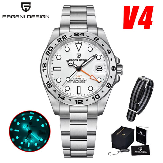 2024 New PD1762 NH34 GMT Watch Men Sports Automatic Mechanical Diving Swim Stainless Steel Reloj Hombre Waterproof