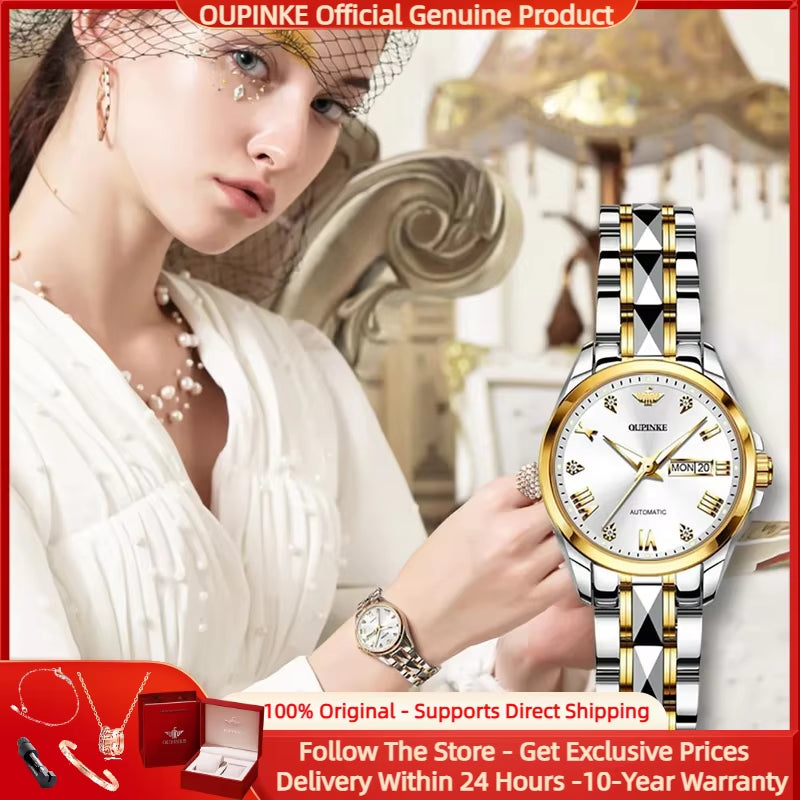 3171 Mechanical Watch for Women Imported MIYOTA Movement Dual Calendar Waterproof Automatic Ladies Watch