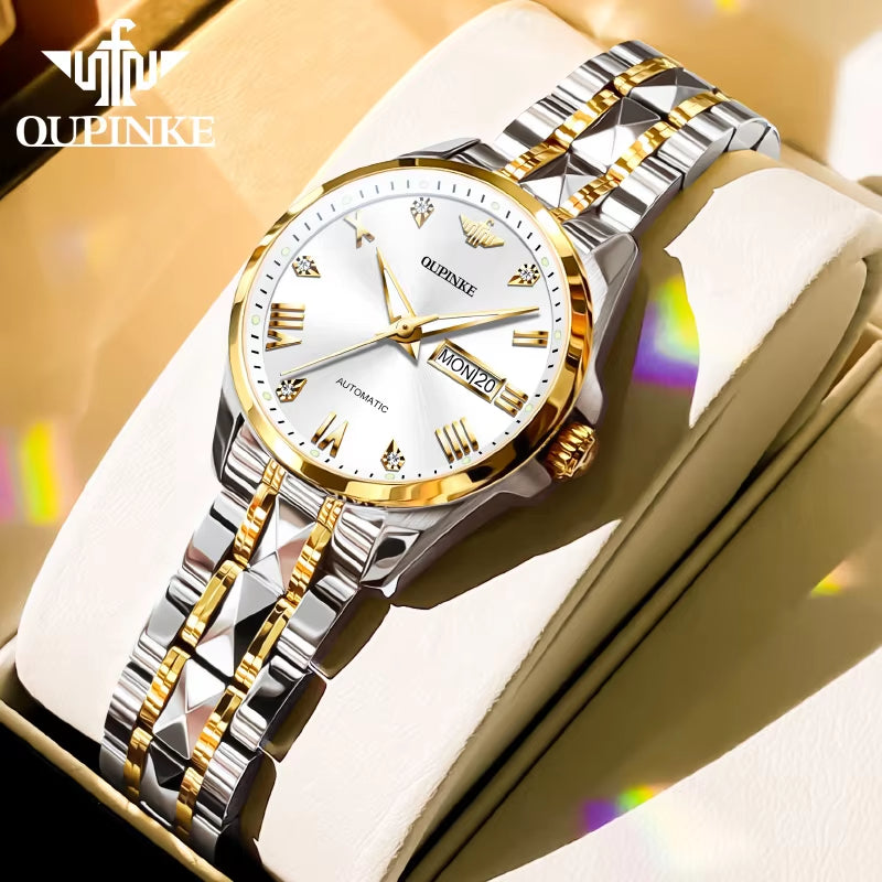 3171 Women Watch Top Original Luxury Brand Automatic Mechanical Watch Waterproof Date Week Watches for Women Freebie