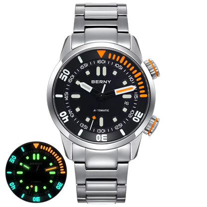 Automatic Dive Watch for Men Super Luminous Original Design 20ATM Man Wristwatch Sapphire Swim Sport Mechanical Male Watch