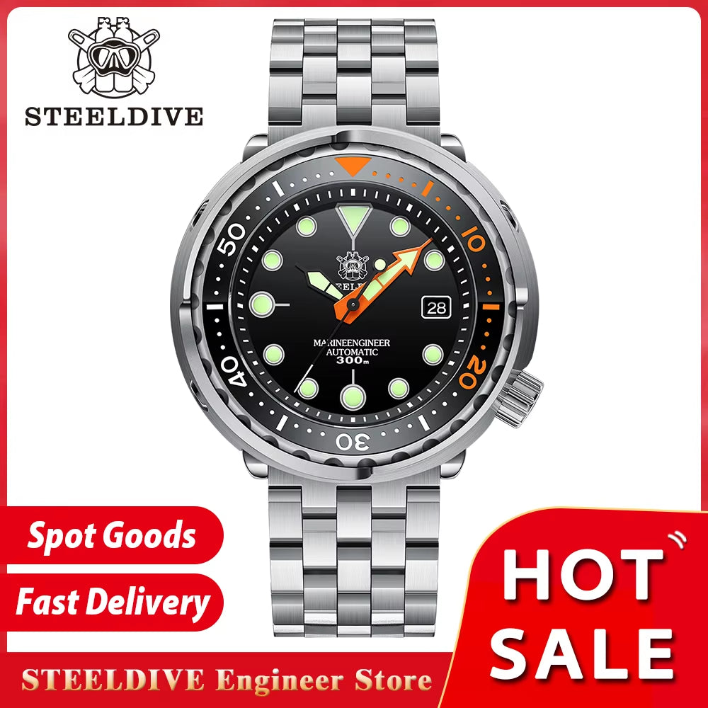 New Tuna Can Classic Watch for Men  SD1975C Super Luminous Ceramic Bezel 300M Waterproof NH35 Movement Dive Wristwatch