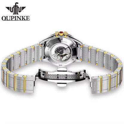 3195 Diamond Watch for Women Stainless Steel Strap Luxury Brand Original Import Automatic Movement Mechanical Wristwatch