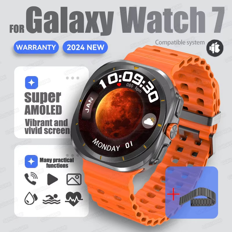 DT Watch Ultra 47Mm 32Gb Memory Local Music Bluetooth Call Compass 3D Menu Bluetooth Smart Watch for Samsung for Men Women 2024