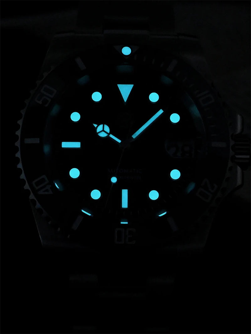 New 40Mm Water Ghost Diver Watch Men Luxury Business NH35 Automatic Mechanical Watch Sapphire Waterproof 200M SN0017