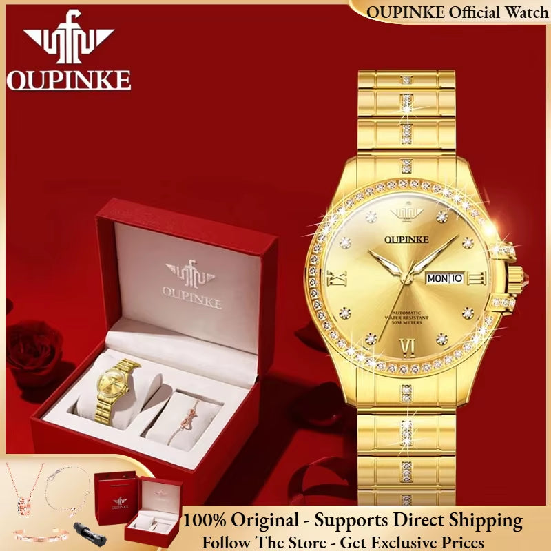 3195 Original Top Imported Movement Women Watch Luxury Diamond Waterproof Dual Calendar Automatic Mechanical Women Watch