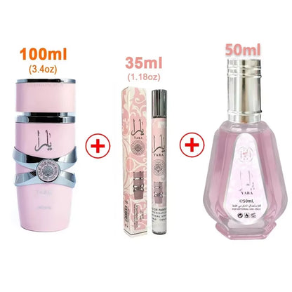 100Ml Arab Perfumes Floral Scent Lasting Fragrance Pheromone Eau De Parfum Men Women High Quality Gift Balminess Deodorants Pink