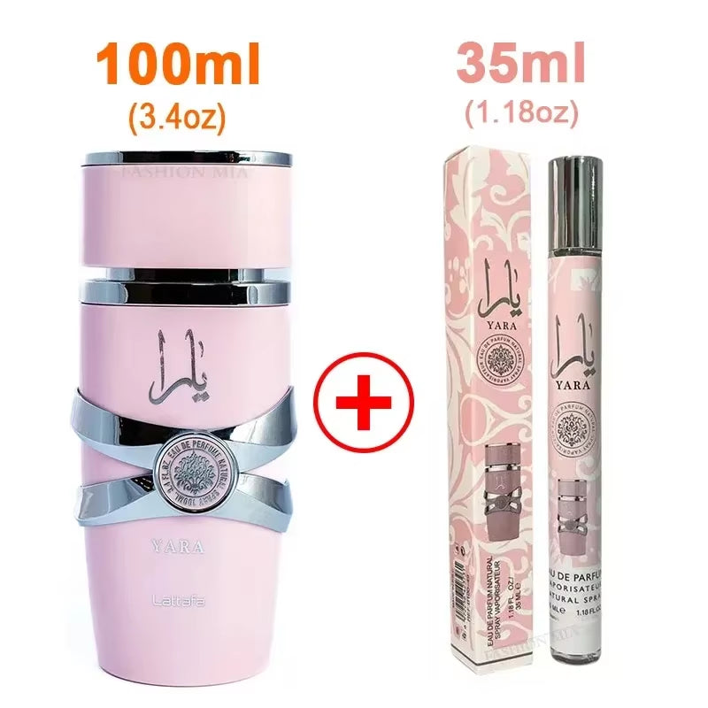 100Ml Arab Perfumes Floral Scent Lasting Fragrance Pheromone Eau De Parfum Men Women High Quality Gift Balminess Deodorants Pink