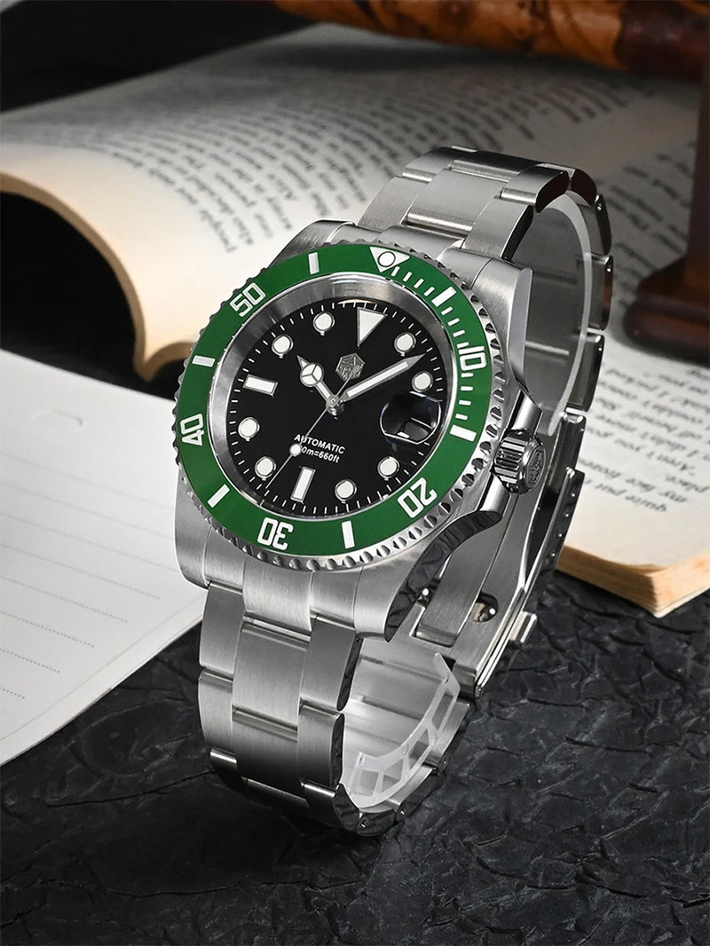 New 40Mm Water Ghost Diver Watch Men Luxury Business NH35 Automatic Mechanical Watch Sapphire Waterproof 200M SN0017